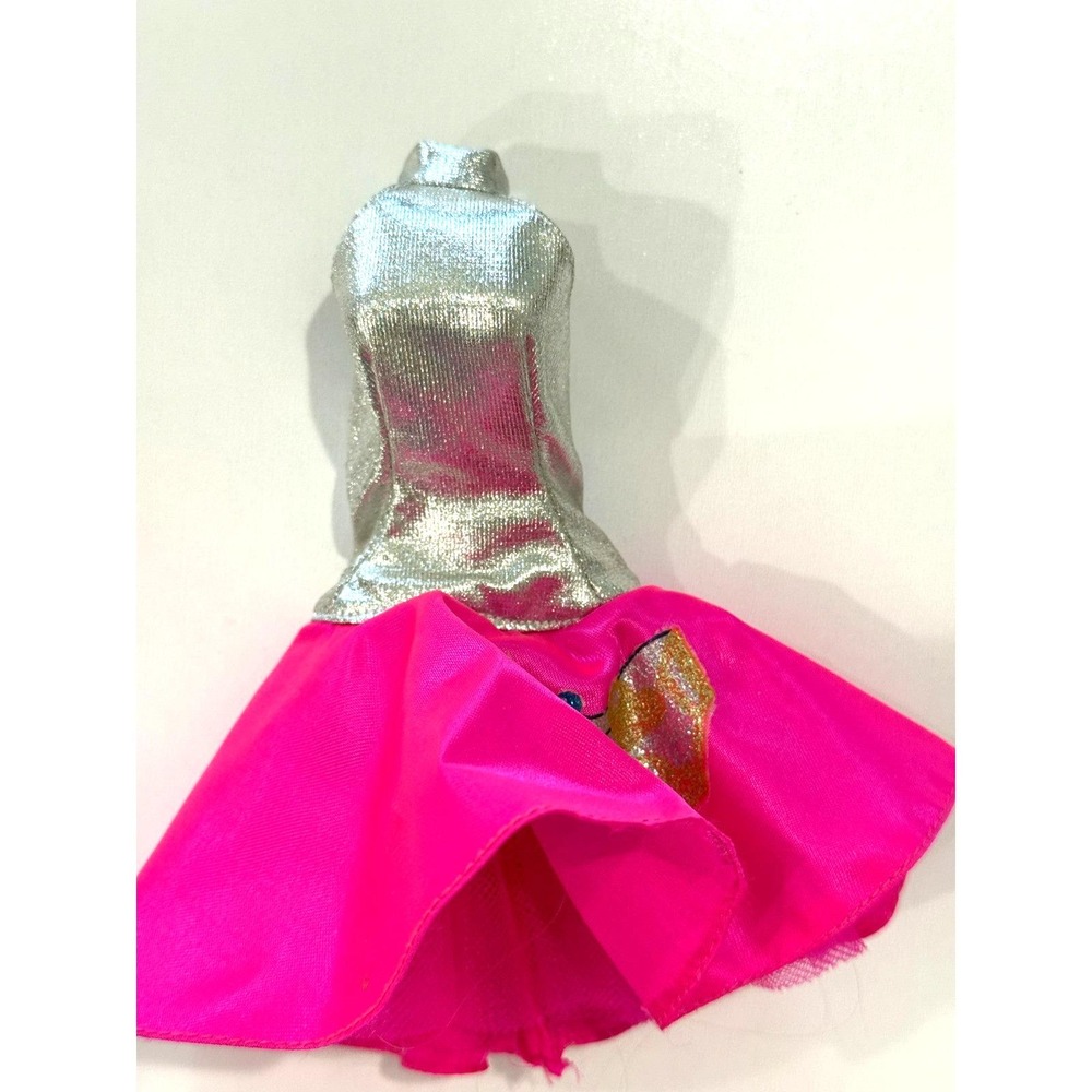 Barbie 1987 Sensations REplacement Retor Dress Pink / Silver Vintage